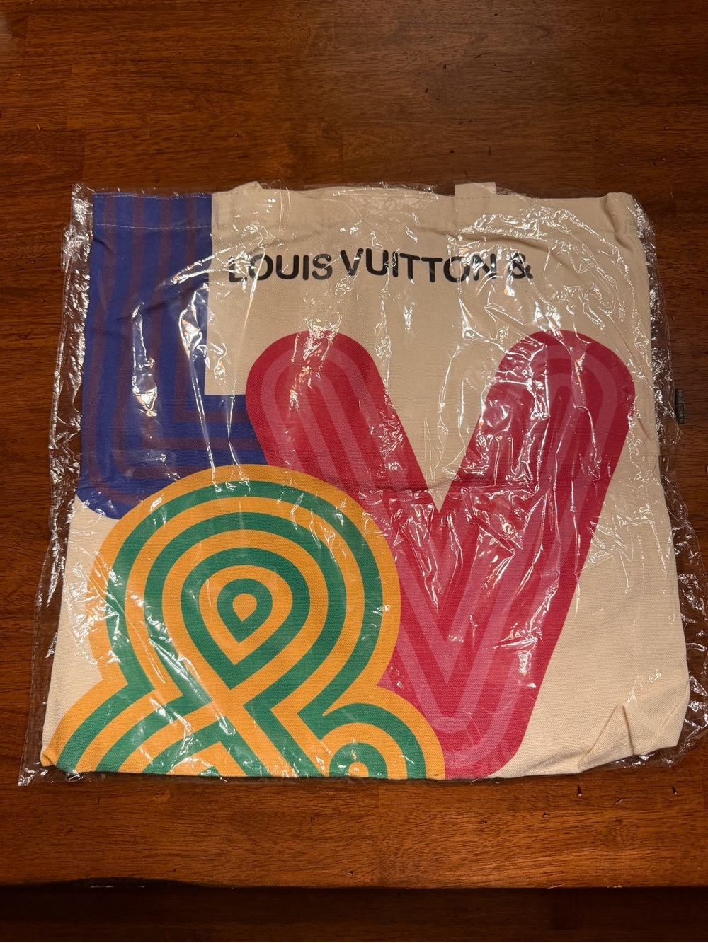 NWT Exclusive Canvas Tote Bag from Japan Fashion Convention Has LV Logo Printed